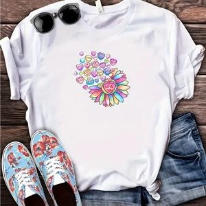 🌷Sweat Heart flower Valentine  t shirt